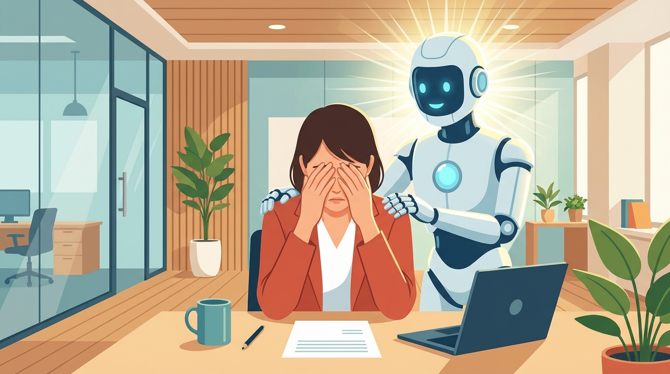 AIという部下を得て、ひとり広報の限界を突破するイメージイラスト